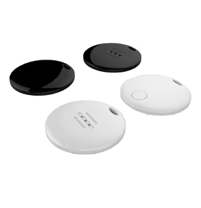 Eigen BLE-tags van Pickup Alarm in zwart en wit